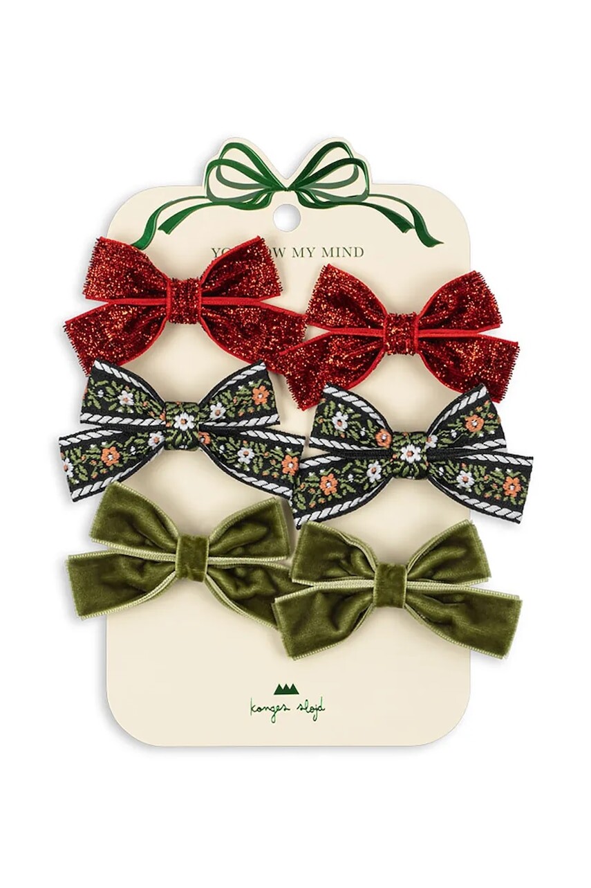 Detské sponky Konges Sløjd 6 PACK MICKI BOW HAIR CLIPS KS104188