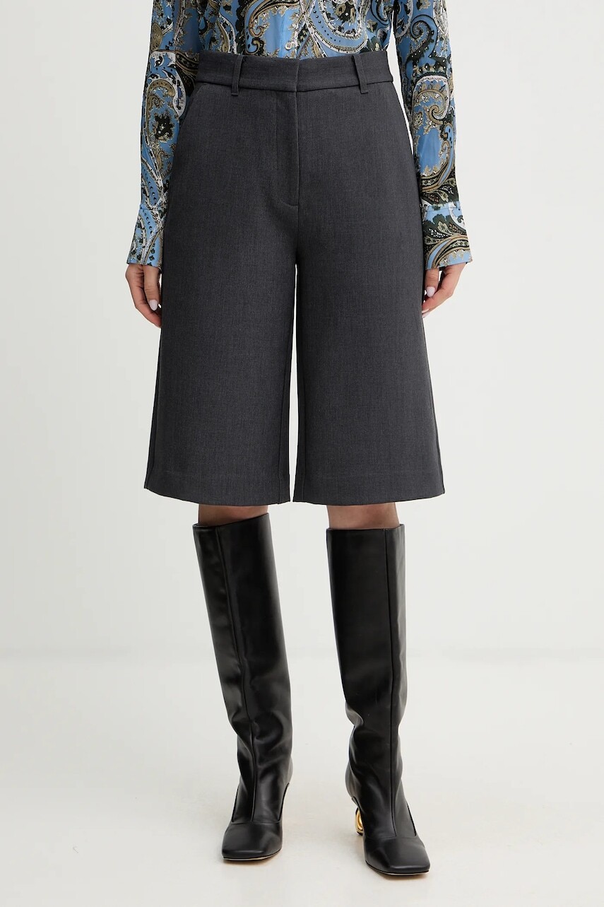 Šortky Guess JOANDRA šedá farba, jednofarebné, vysoký pás, W5BD63 W2402