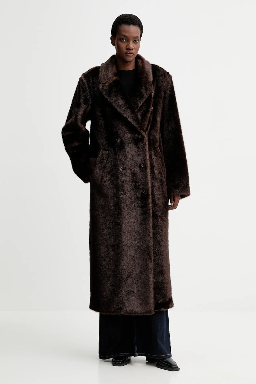 Kabát Stand Studio Harper hnedá farba, 66550-9395