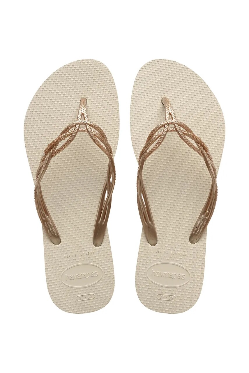 Šľapky Havaianas FLASH SWEET béžová farba, 4123225.4269