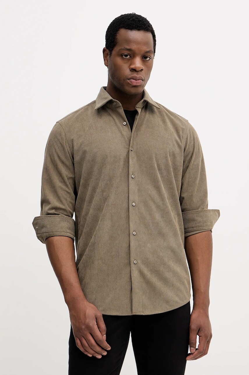 Menčestrová košeľa BOSS regular, s klasickým golierom, 50550679