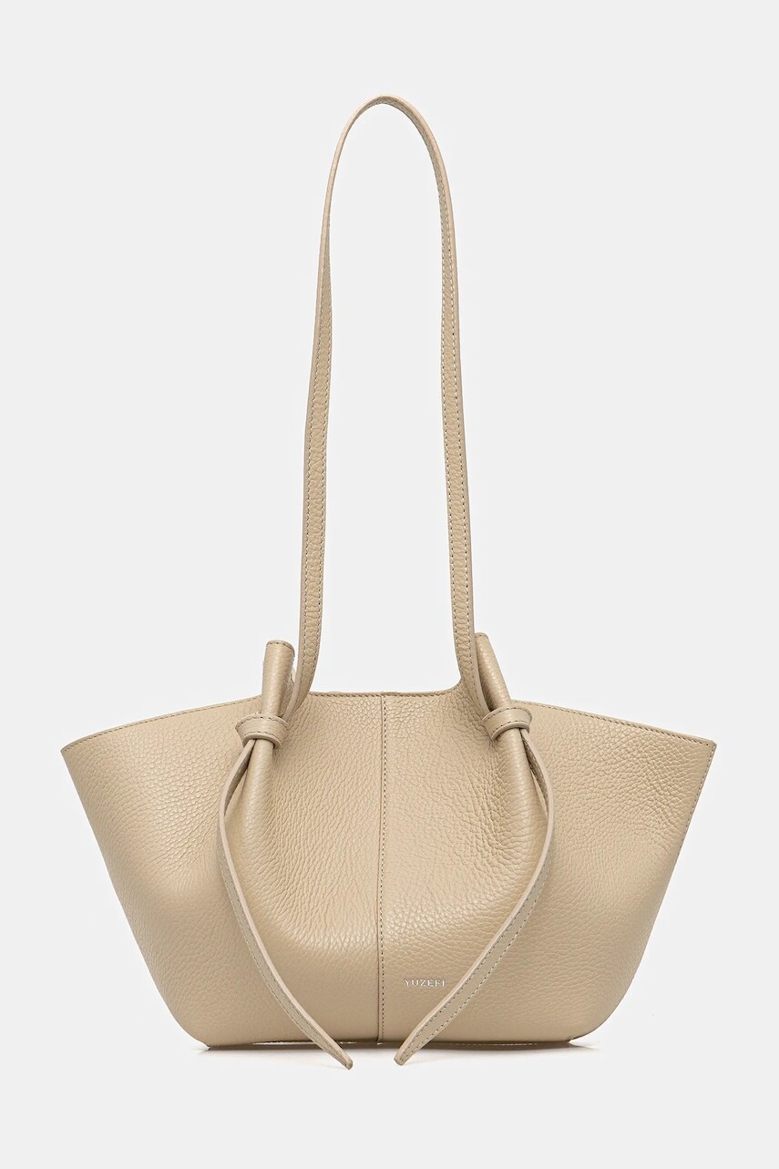 Kožená kabelka Yuzefi MOCHI béžová farba, YUZRS26-HB-MO-L066