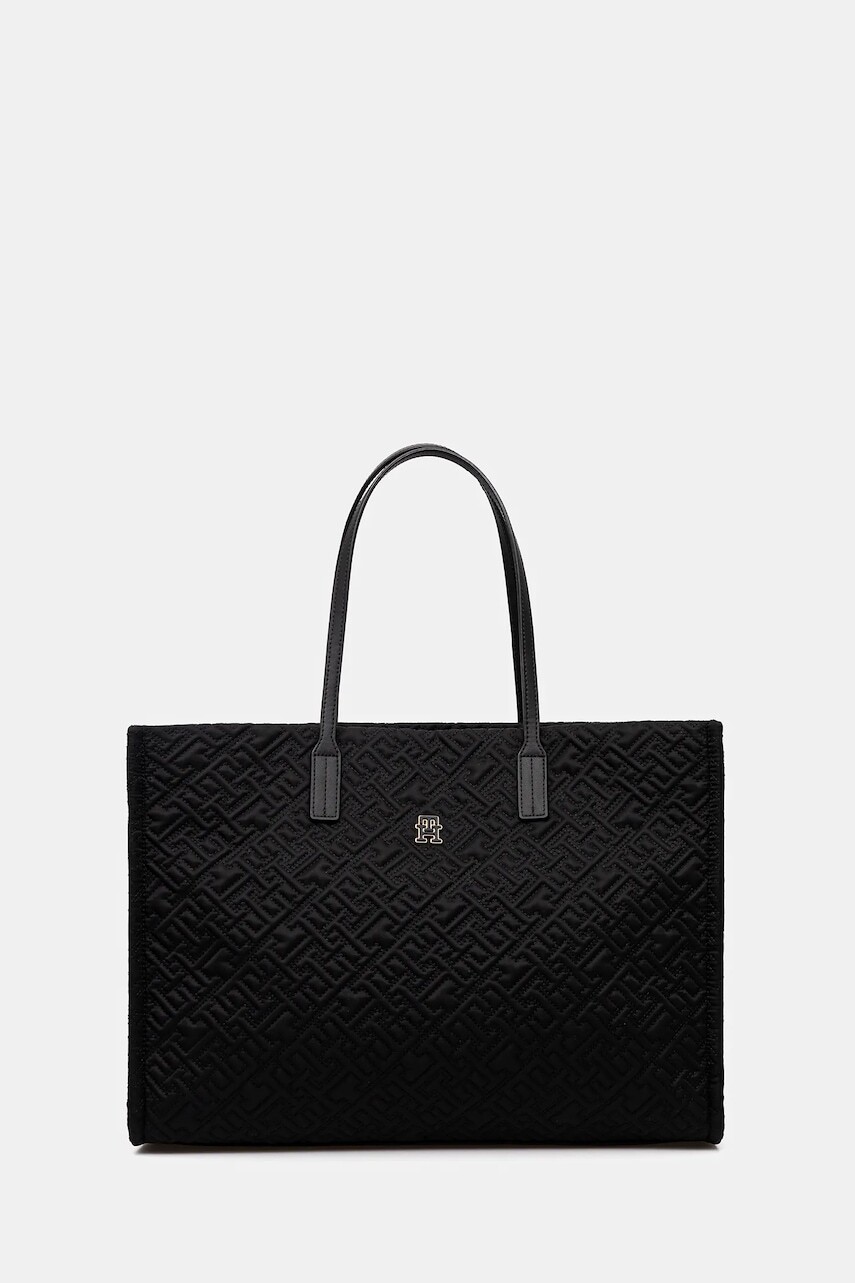 Kabelka Tommy Hilfiger čierna farba, AW0AW18163