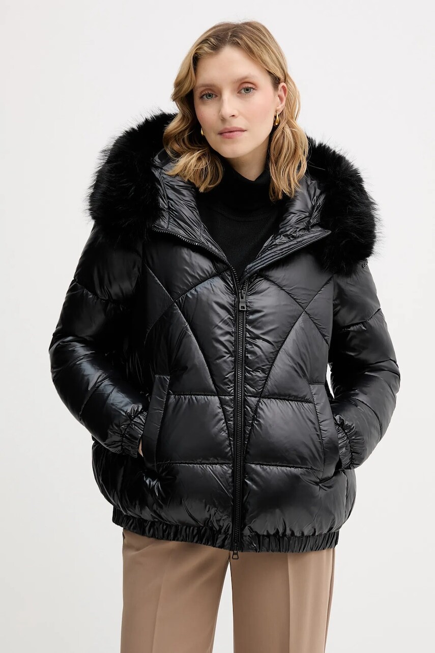 Bunda Geox BACKSIE čierna farba, zimná, W5628S T3121