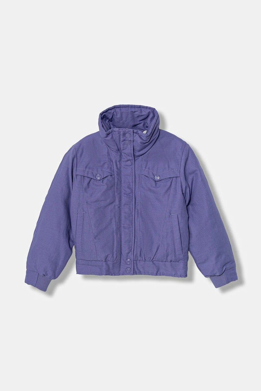 Detská bunda United Colors of Benetton fialová farba, 2MDJCN06R