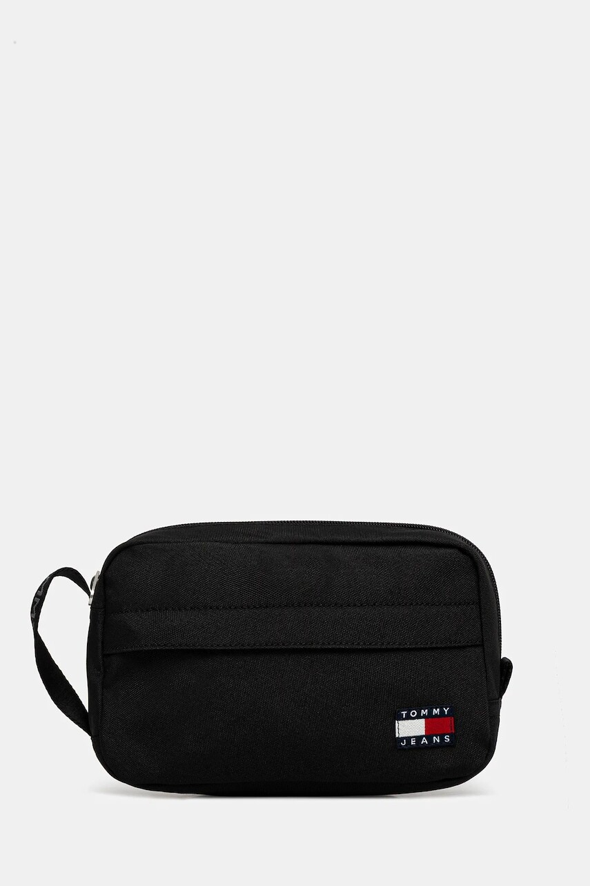 Kozmetická taška Tommy Jeans čierna farba, AM0AM13861