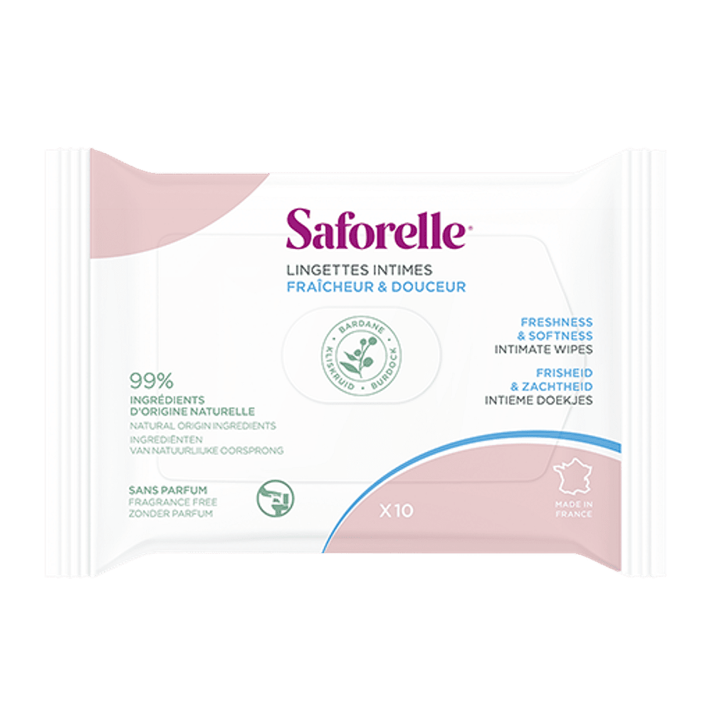SAFORELLE Obrúsky pre intímnu hygienu 10 kusov