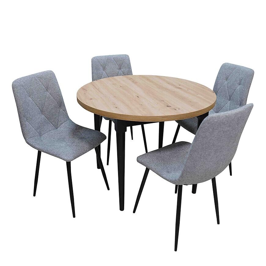 Jedálenská zostava1+4 Pluto artisan/čierna