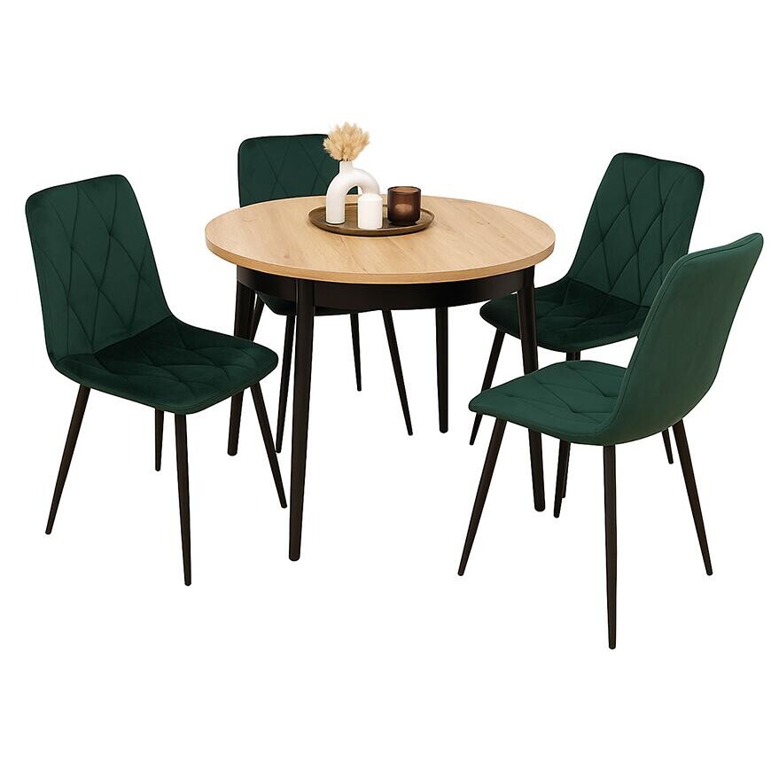 Jedálenská zostava1+4 Melania artisan/čierna