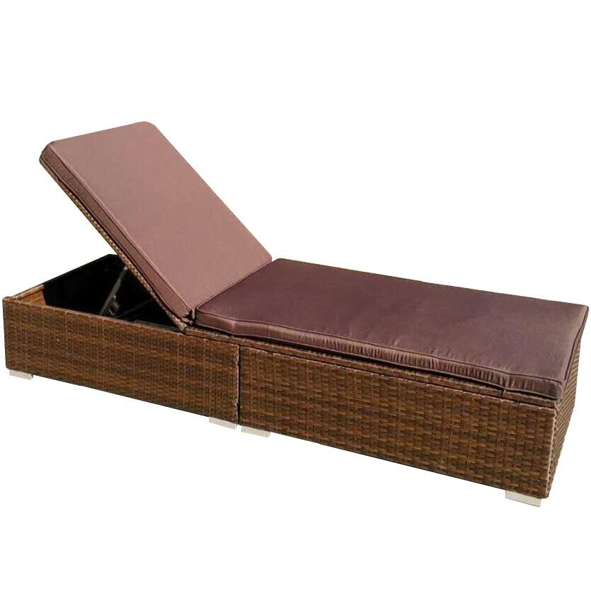 Záhradné ležadlo New York hnedé
