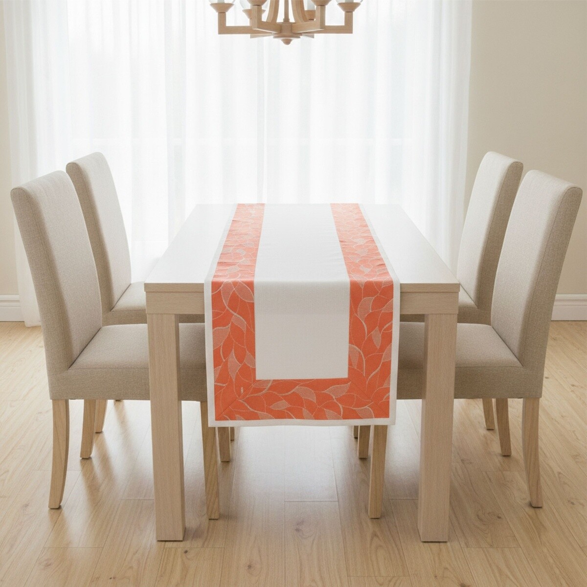 Obrus celoročný, Iris, oranžový, 35 x 160 cm