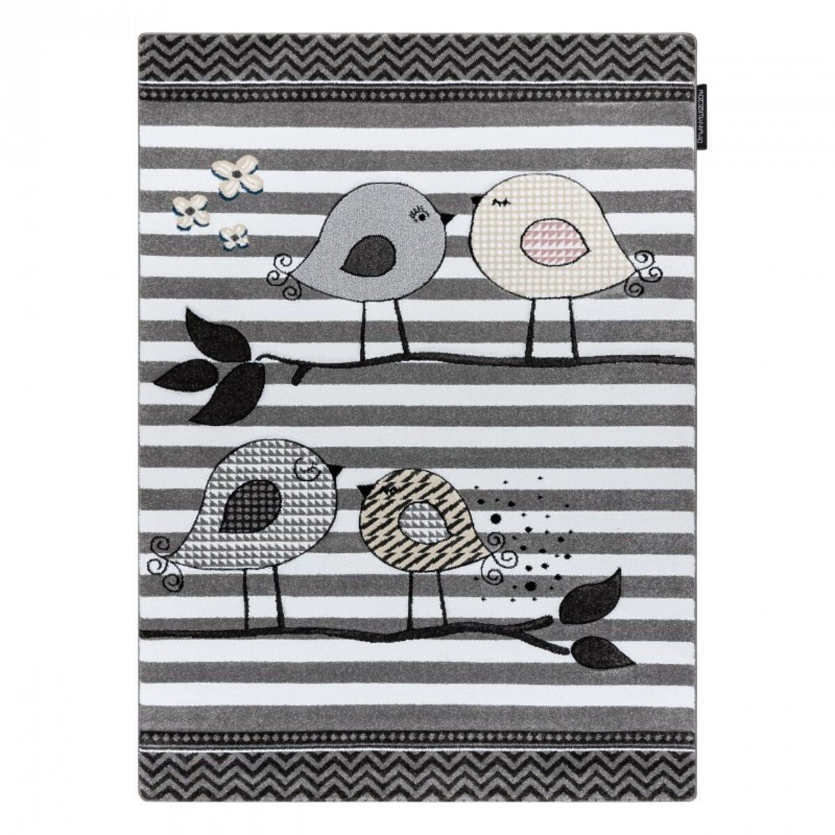 Ourbaby Birds rug - grey 31968-0