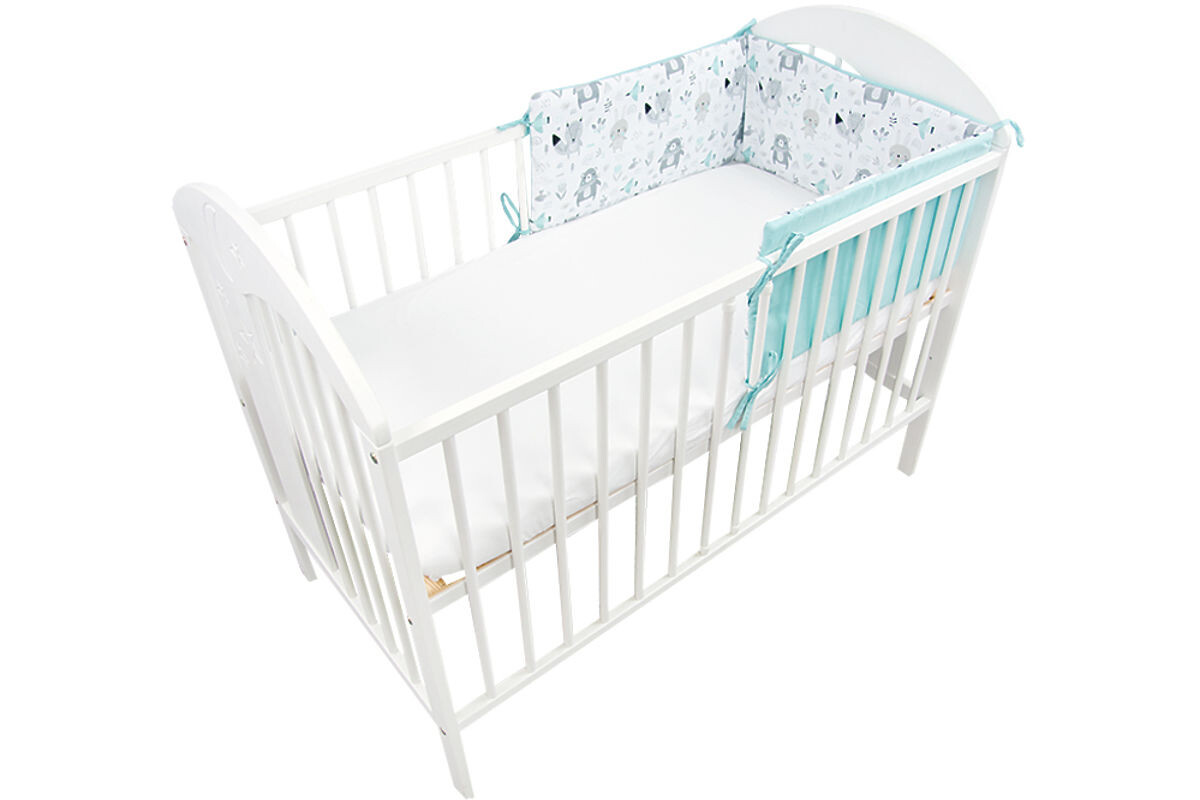 Ochranný mantinel 180 do postieľky Zvieratká - mätový