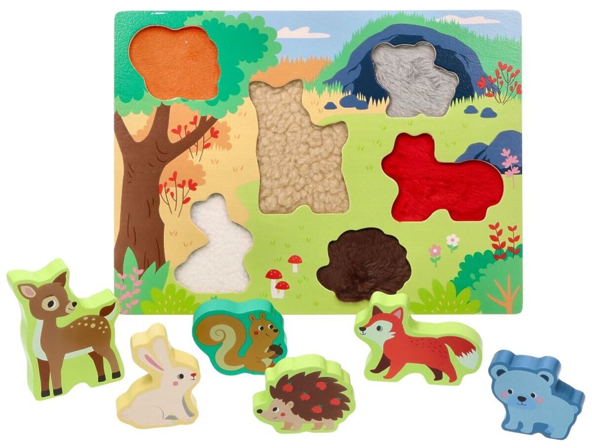 Dotyková skladačka 3D Lesné zvieratá