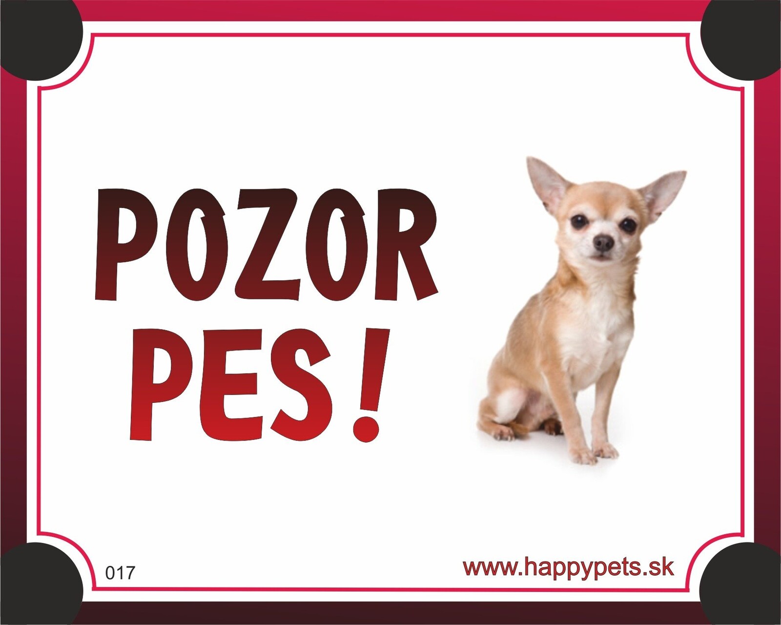 HP product for Happy Pets Tabulka POZOR PES  - civava