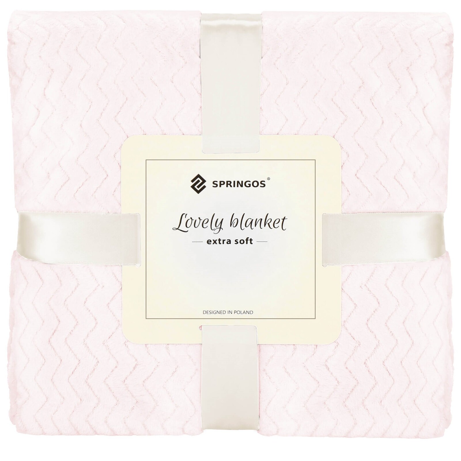 Obojstranná plyšová deka 160x200cm - cik cak - púdrová ružová