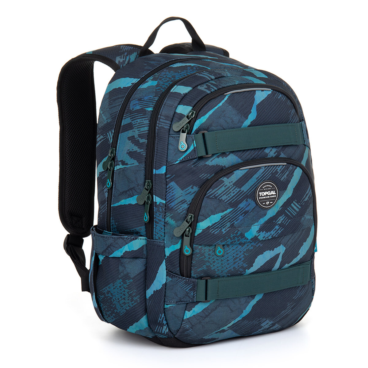 Študentský batoh v modro-tyrkysovom dizajne Topgal VIKI 25078