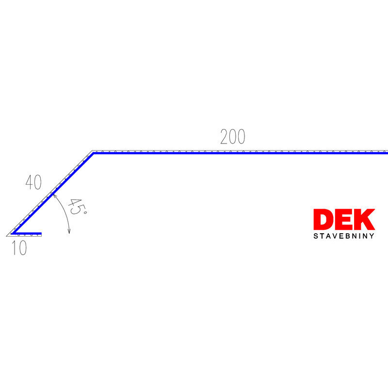 Lišta odkvapová VIPLANYL PVC r.š. 250 mm