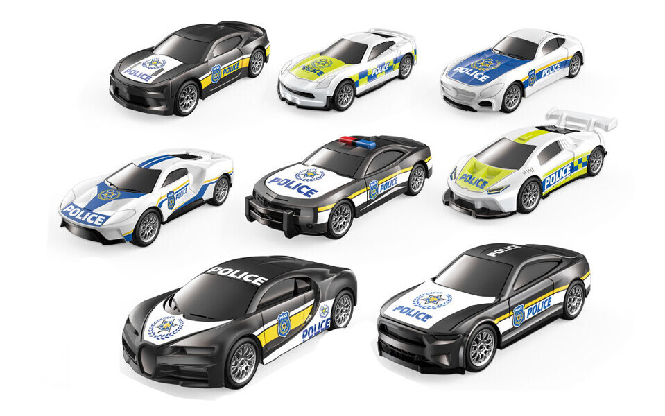 Auto polícia 4ks 7cm