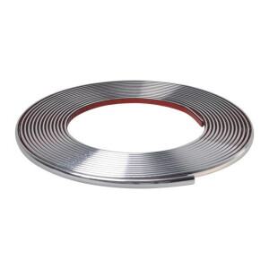 Lišta na dvere - nalepovacia chrómová 9mm / 8m