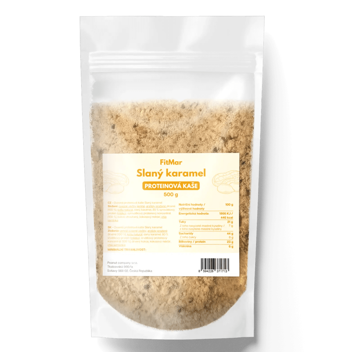 FitMar Proteínová ovsená kaša Slaný karamel 500 g