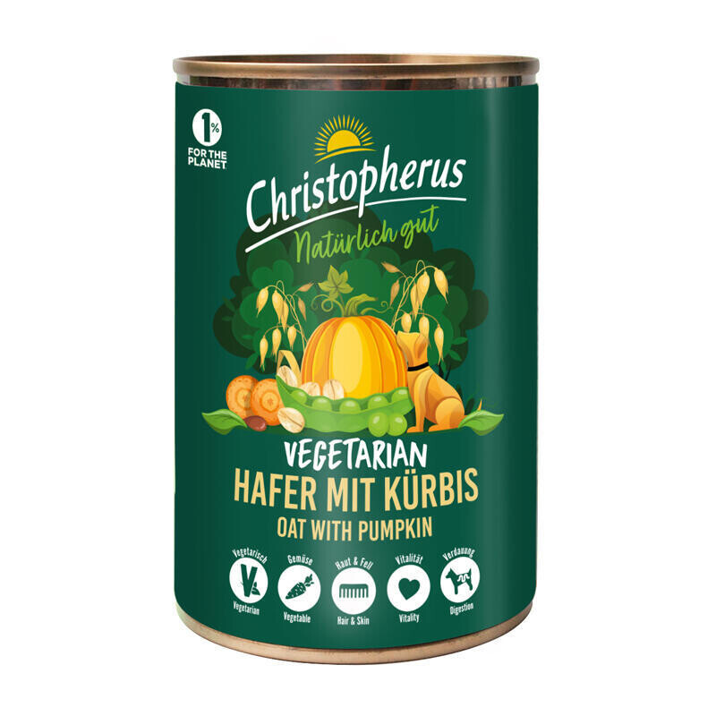 Christopherus Dog Wet Vegetarian Oat with Pumpkin 400 g