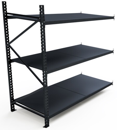 Priemyselný regál celokovový antracitový 200x180x100 3 police - Dodatkový segment