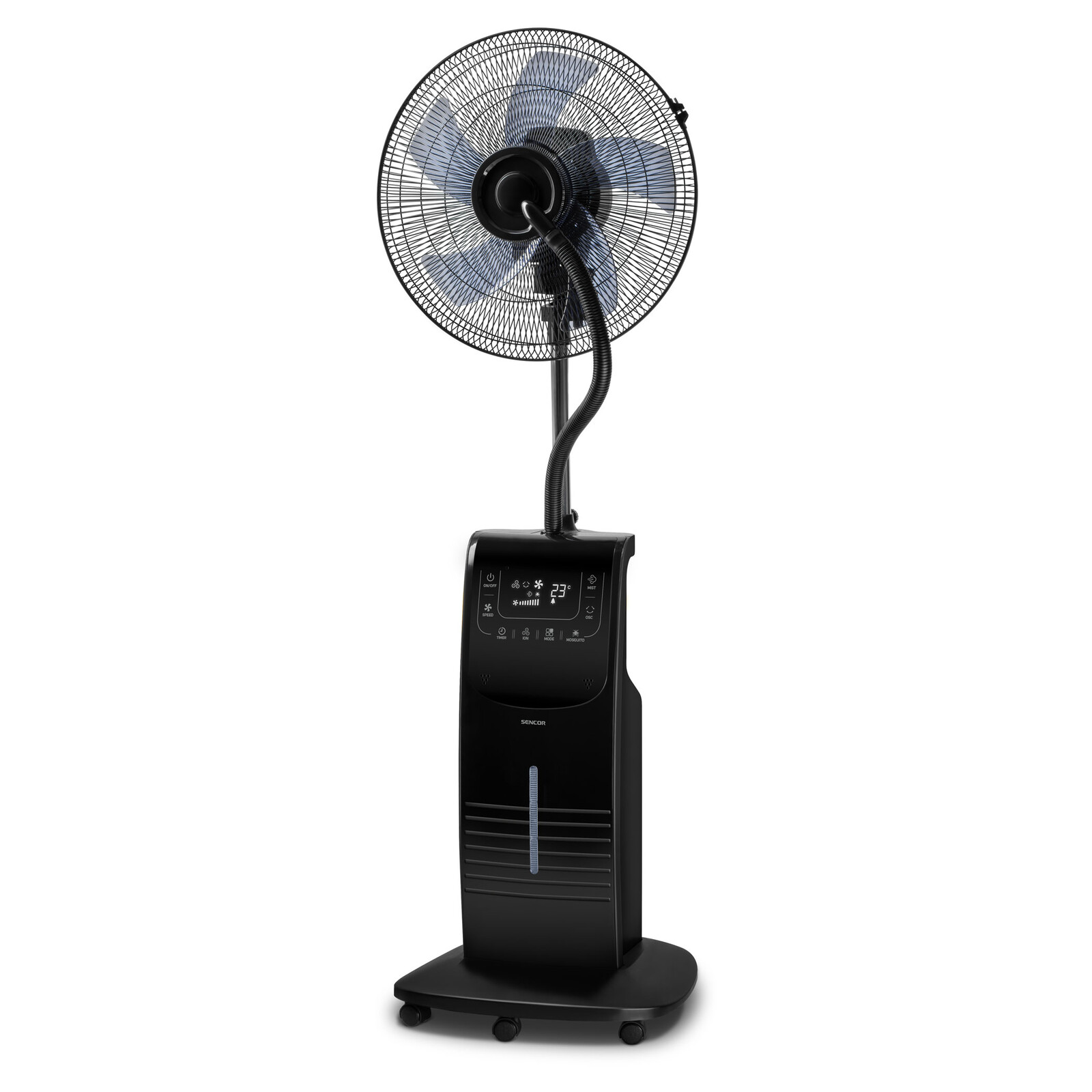 Sencor SFN 1054BK Stojanový ventilátor s hmlovým rozprašovačom 5-listová vrtuľa, kôš s ⌀ 40 cm/16