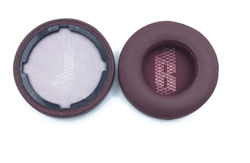 Náhradné náušníky pre slúchadlá JBL Live 400BT, 460NC - Vínové, kožené