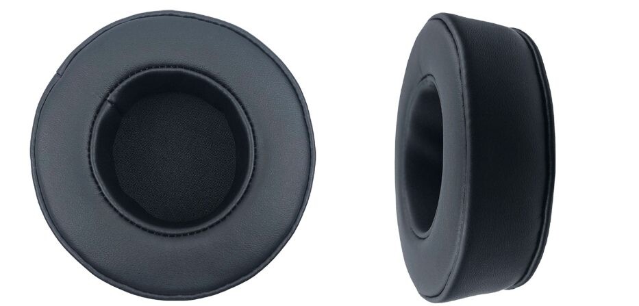 Náhradné náušníky pre slúchadlá Skullcandy Grind - Čierne, kožené so švami