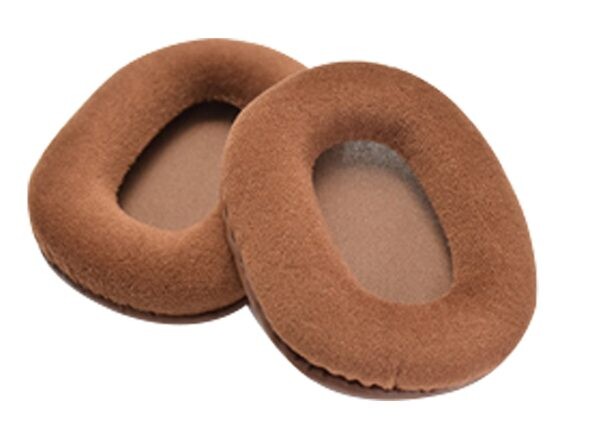 Náhradné náušníky pre slúchadlá Audio Technica ATH-M50, M50X, M40X, M40 a M30 - Hnedé, zamatové
