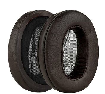 Náhradné náušníky pre slúchadlá Sony MDR-1ABT, 1RBT, 1RNC - Hnedé, kožené