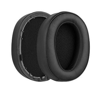 Náhradné náušníky pre slúchadlá Sony MDR-100A, MDR-100AAP, MDR-H600A - Čierné, kožené