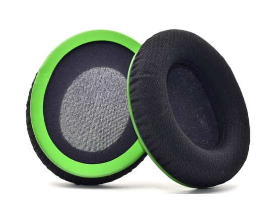 Náhradné náušníky pre slúchadlá Kingston HyperX Stinger Core - čierno zelené, látkové