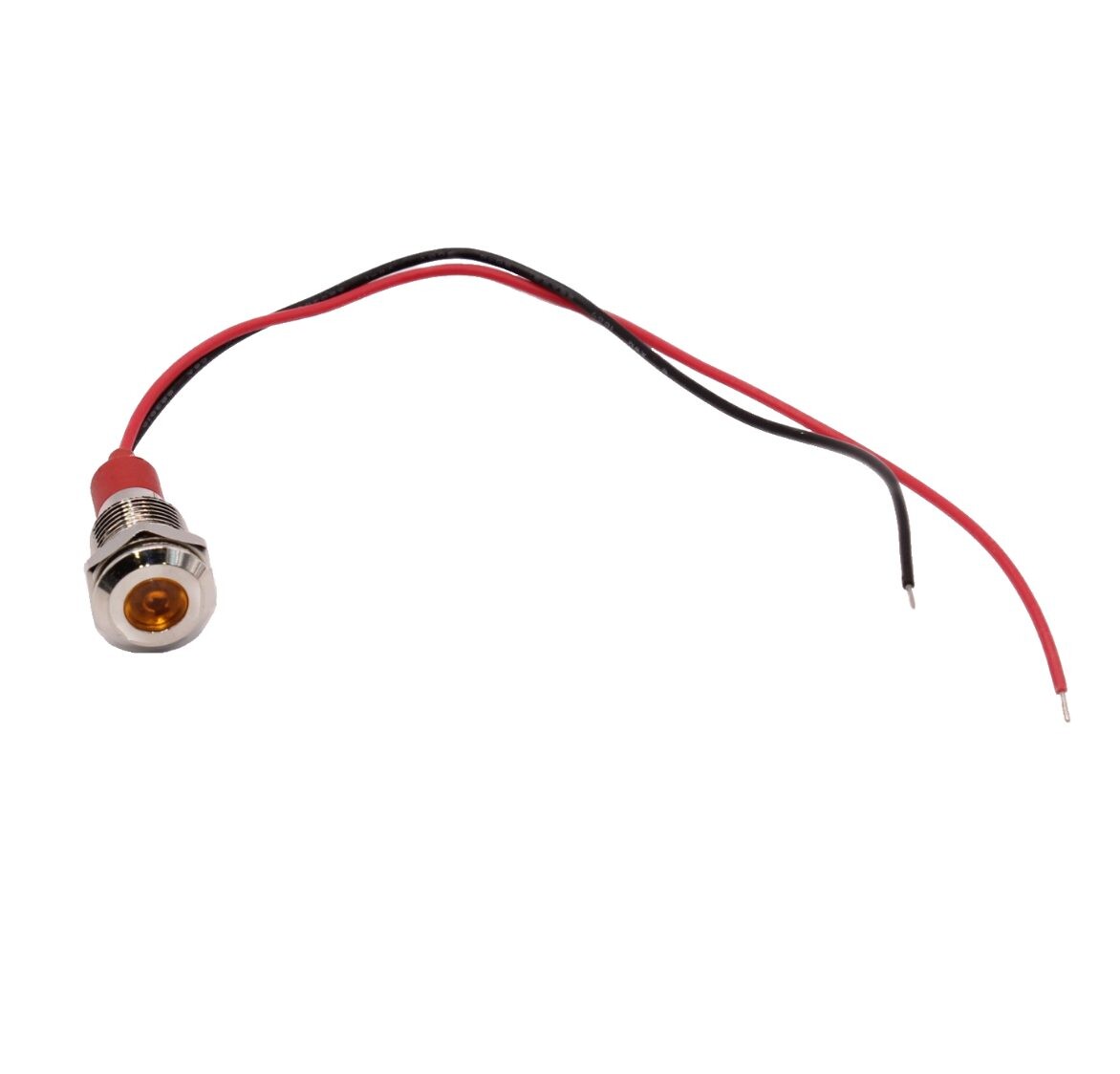 LED svetelný indikátor - Žltý, 10 - 24V, 10 mm