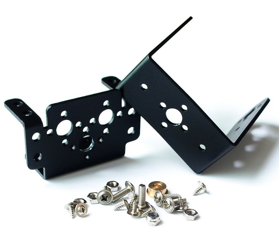 Držiak servomotora pre pan/tilt mechanizmus – sada 56x65mm (pre MG995/MG996)