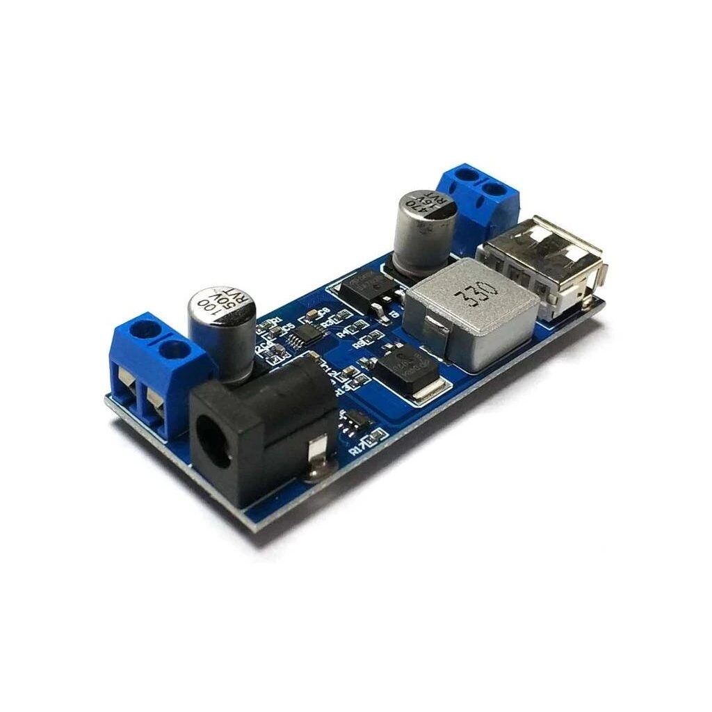 Step-down měnič XY3606 9-30V DC 5A, USB výstup, DC5,5x2,1 vstup, svorkovnice