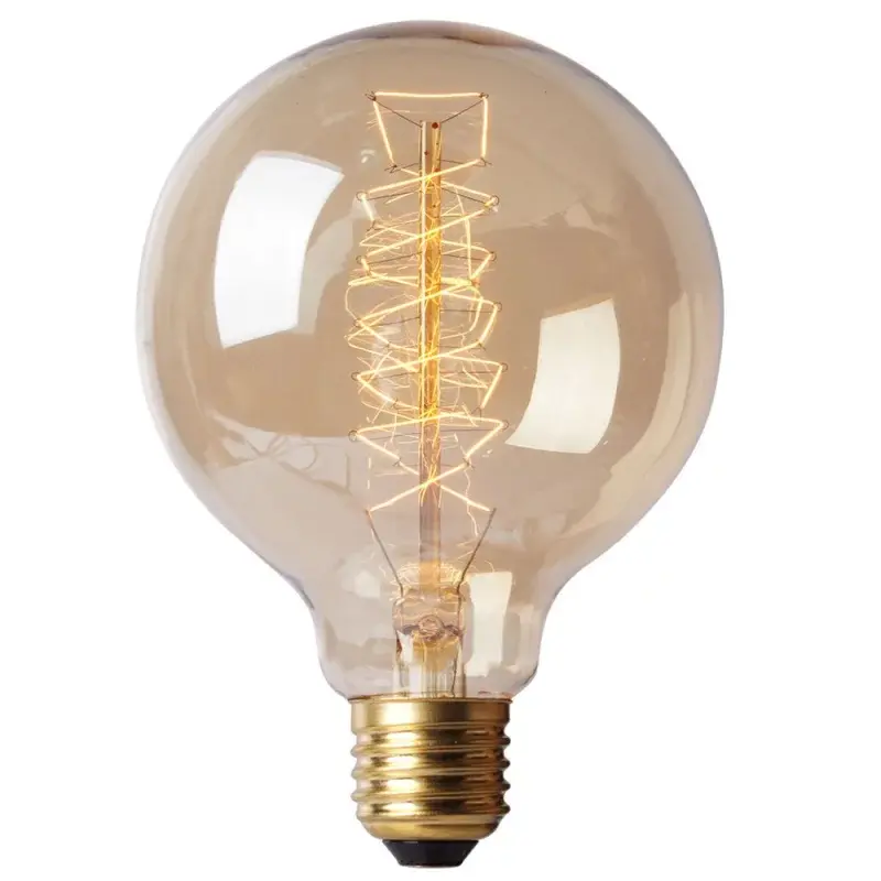 Dizajnová retro žiarovka Edison O3 40W priemer 95mm, pätica E27