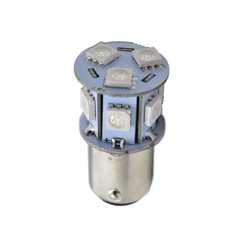 BA15S, 9 SMD 5050 LED, 6V - Červená