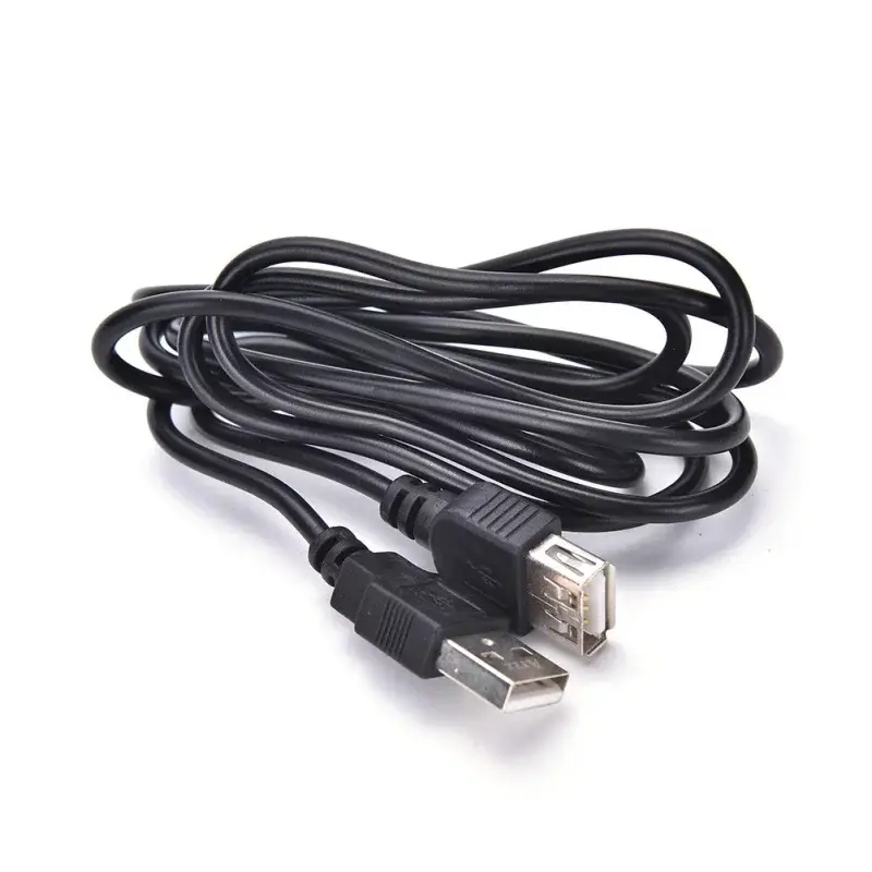 Predlžovací kábel USB 2.0, čierny, 1.5 metra