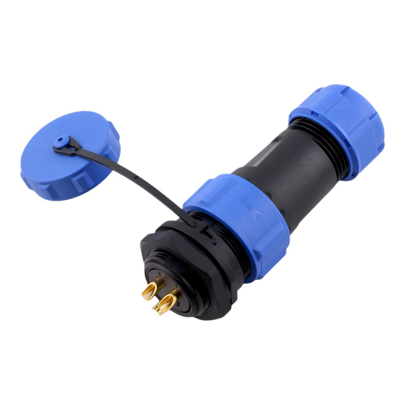 SP2110/SP2112 panelový, IP68 vodeodolný káblový spojovací konektor, 2-pin