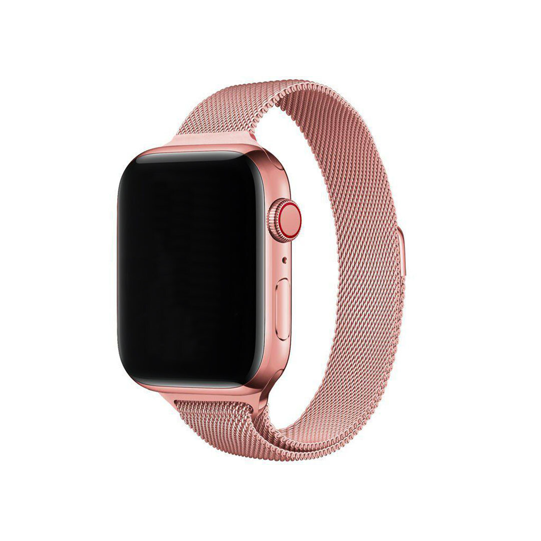 Marvelli - Elegantný dámsky remienok na Apple Watch v milánskom štýle - Pink Gold Veľkosť: 42/44/45/46/49mm, Farba: Pink Gold