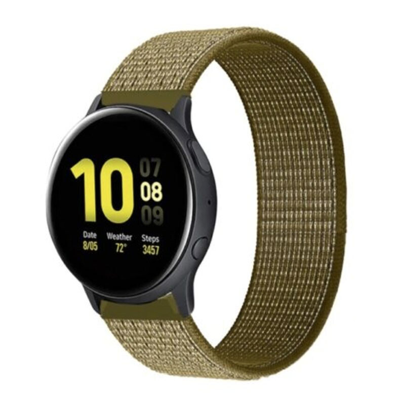 Nylonový remienok na smart hodinky 22mm Veľkosť: 22mm, Farba: Svetlo hnedá