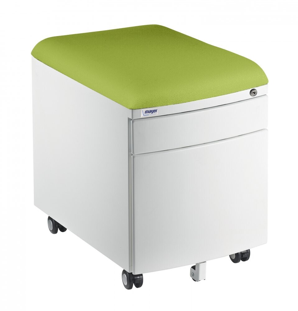 Pojazdný kontajner Mayer 32W8 30 463 — biely, zelený aquaclean