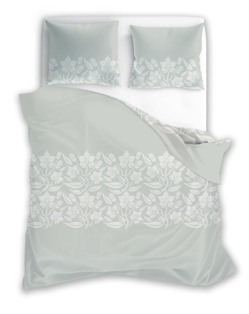 Bavlněné saténové povlečení Piano 005 140x200 cm + 70x90 cm šedé