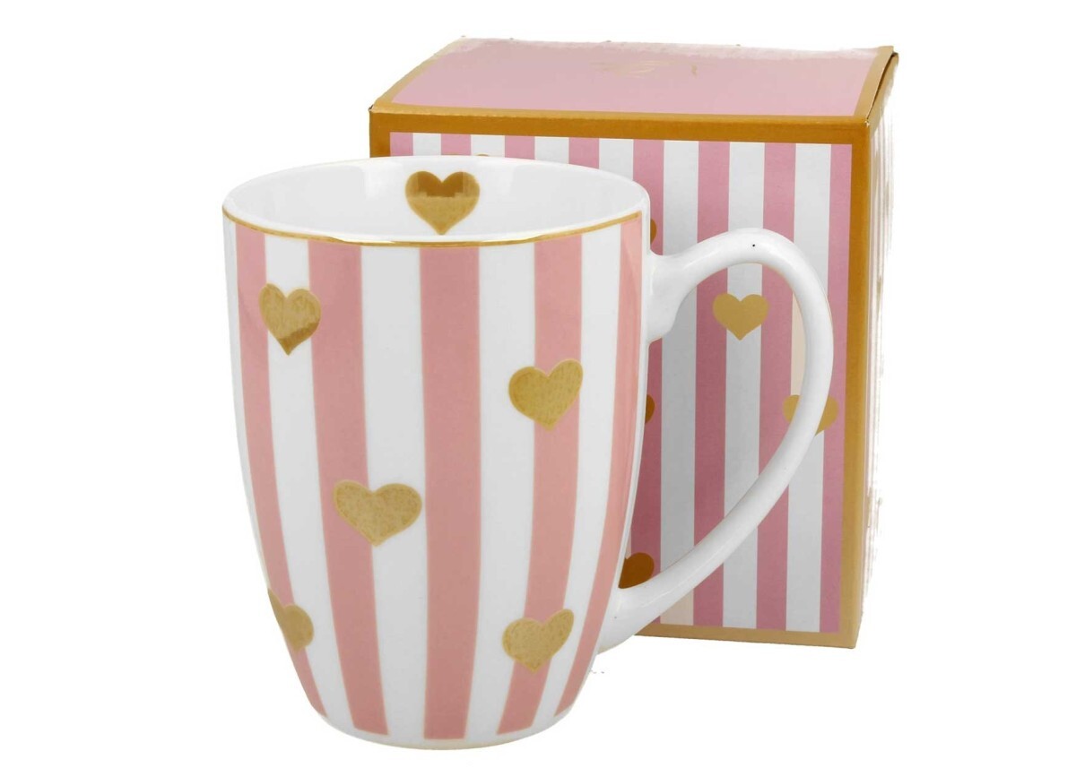 Porcelánový hrnek HEARTS 360 ml vícebarevný