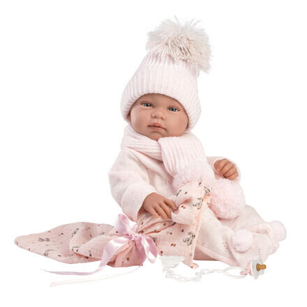 Llorens NEW BORN HOLČIČKA realistická bábika bábätko s celovinylovým telom 43 cm