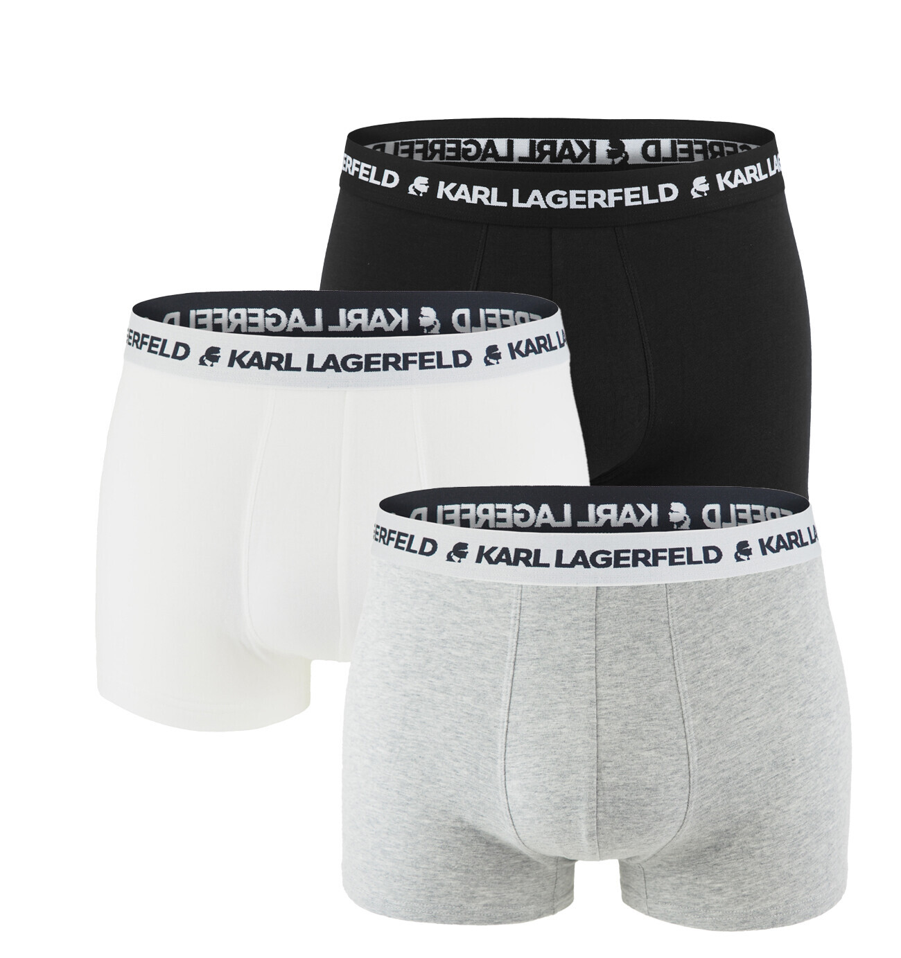 KARL LAGERFELD - boxerky 3PACK organic cotton KARL LAGERFELD black & gray color
