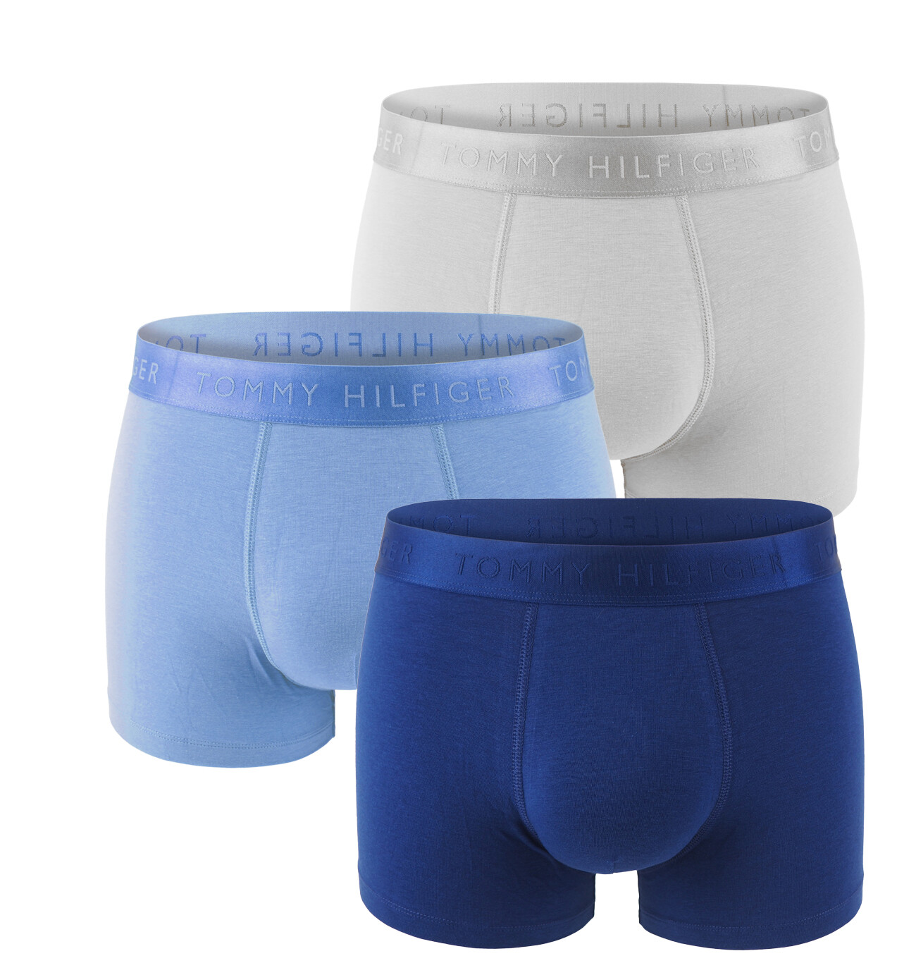 TOMMY HILFIGER - boxerky 3PACK everyday luxe blue color