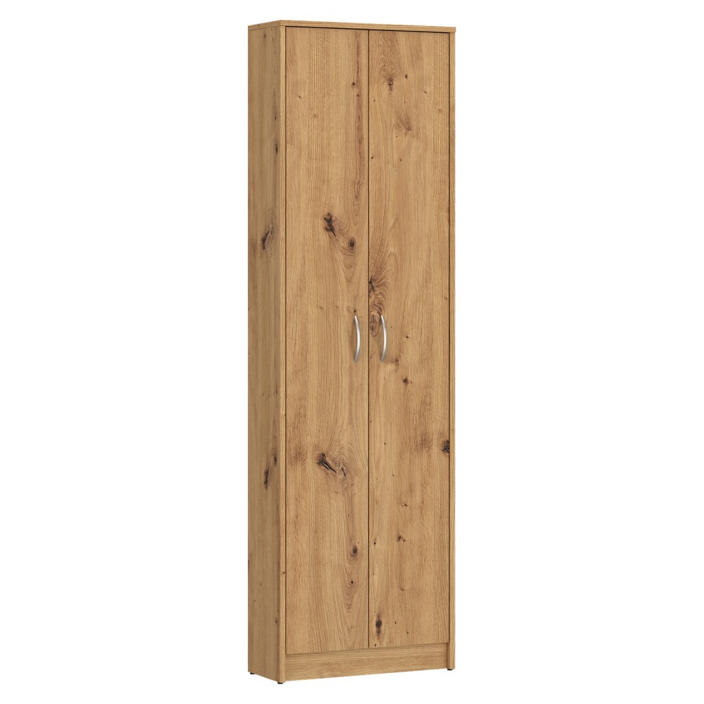 KONDELA Vira Mecki New dvojdverová policová skriňa dub artisan